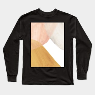 Terracotta and pink abstract shapes Long Sleeve T-Shirt